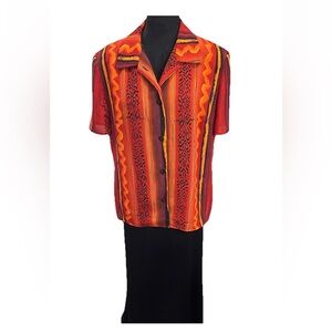 Positive attitude by Dillards ladies 80s/90s 2
PC size 14 black dress sheer blou